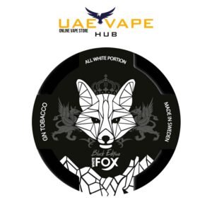 white fox tobacco black nicotine pouches | uae vape hub