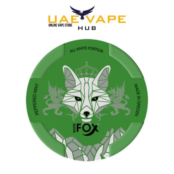 White Fox Peppered Mint Nicotine Pouches | uae vape hub