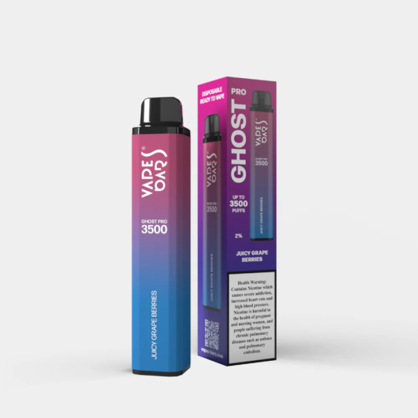 VAPES BAR GHOST PRO 3500 PUFFS DISPOSABLE IN DUBAI - Juicy Grape Berries