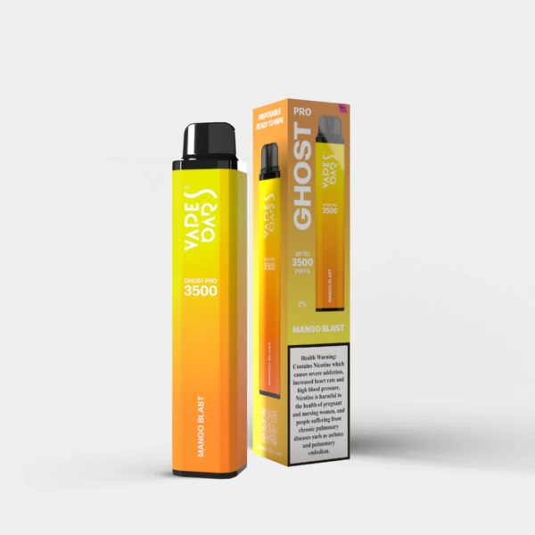 VAPES BAR GHOST PRO 3500 PUFFS DISPOSABLE IN DUBAI - Mango Blast