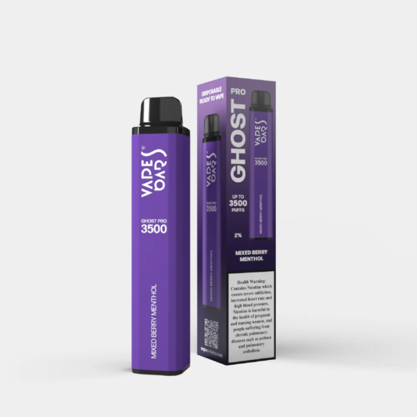 VAPES BAR GHOST PRO 3500 PUFFS DISPOSABLE IN DUBAI - Mixed Berry Menthol