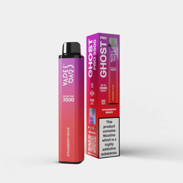 VAPES BAR GHOST PRO 3500 PUFFS DISPOSABLE IN DUBAI - Strawberry Grape