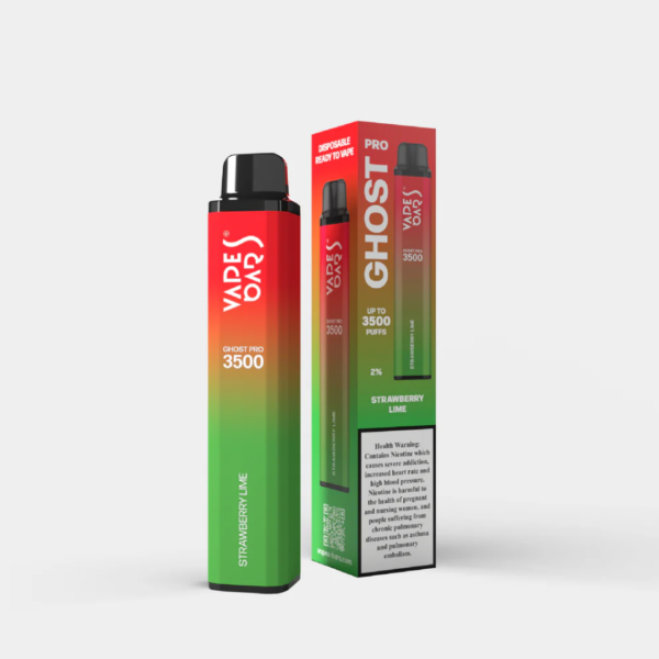 VAPES BAR GHOST PRO 3500 PUFFS DISPOSABLE IN DUBAI - Strawberry Lime