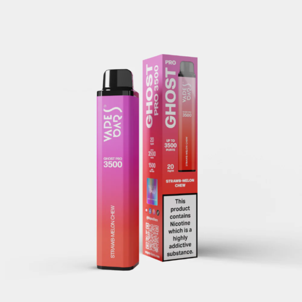 VAPES BAR GHOST PRO 3500 PUFFS DISPOSABLE IN DUBAI - Strawberry Melon Chew